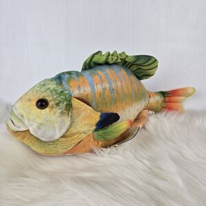 Bass Pro Shops Realistic Bluegill Blue Gill Fish Stuffed Animal Plush 14"